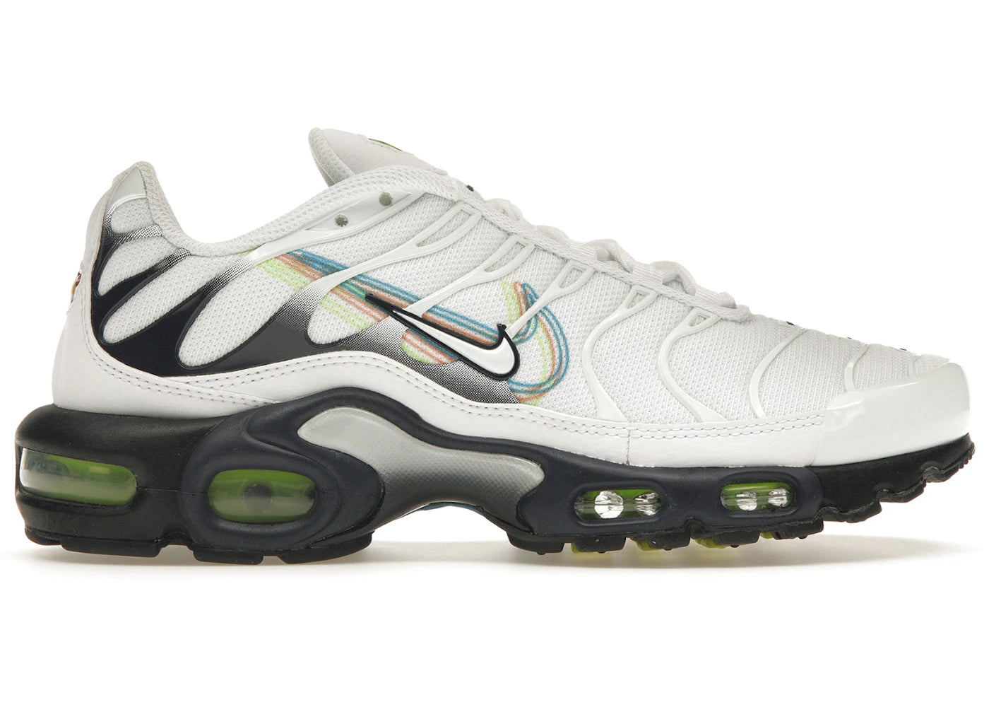 Nike Air Max Plus 3D Swoosh White Volt Football Gray Blackened Blue