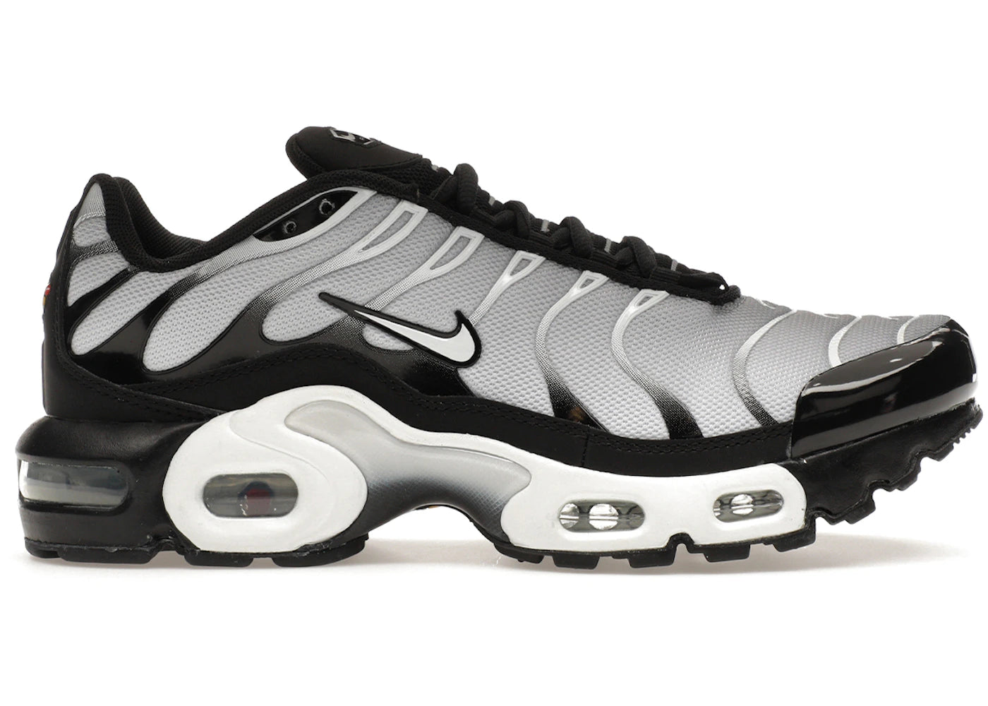 Nike Air Max Plus-Black Metallic Silver White (GS)
