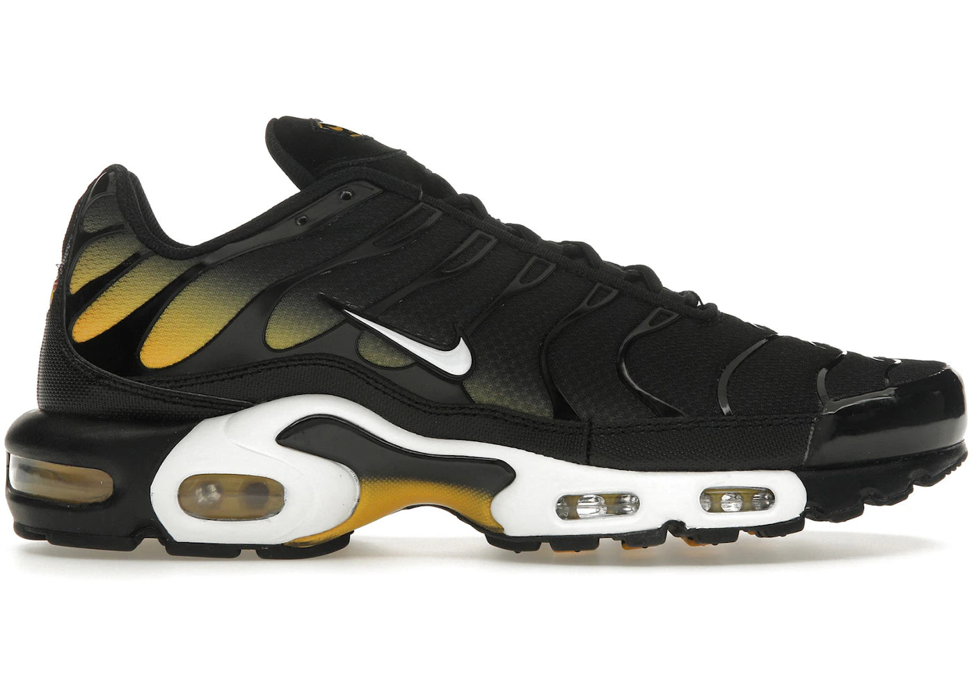Nike Air Max Plus Noir Or Université Blanc