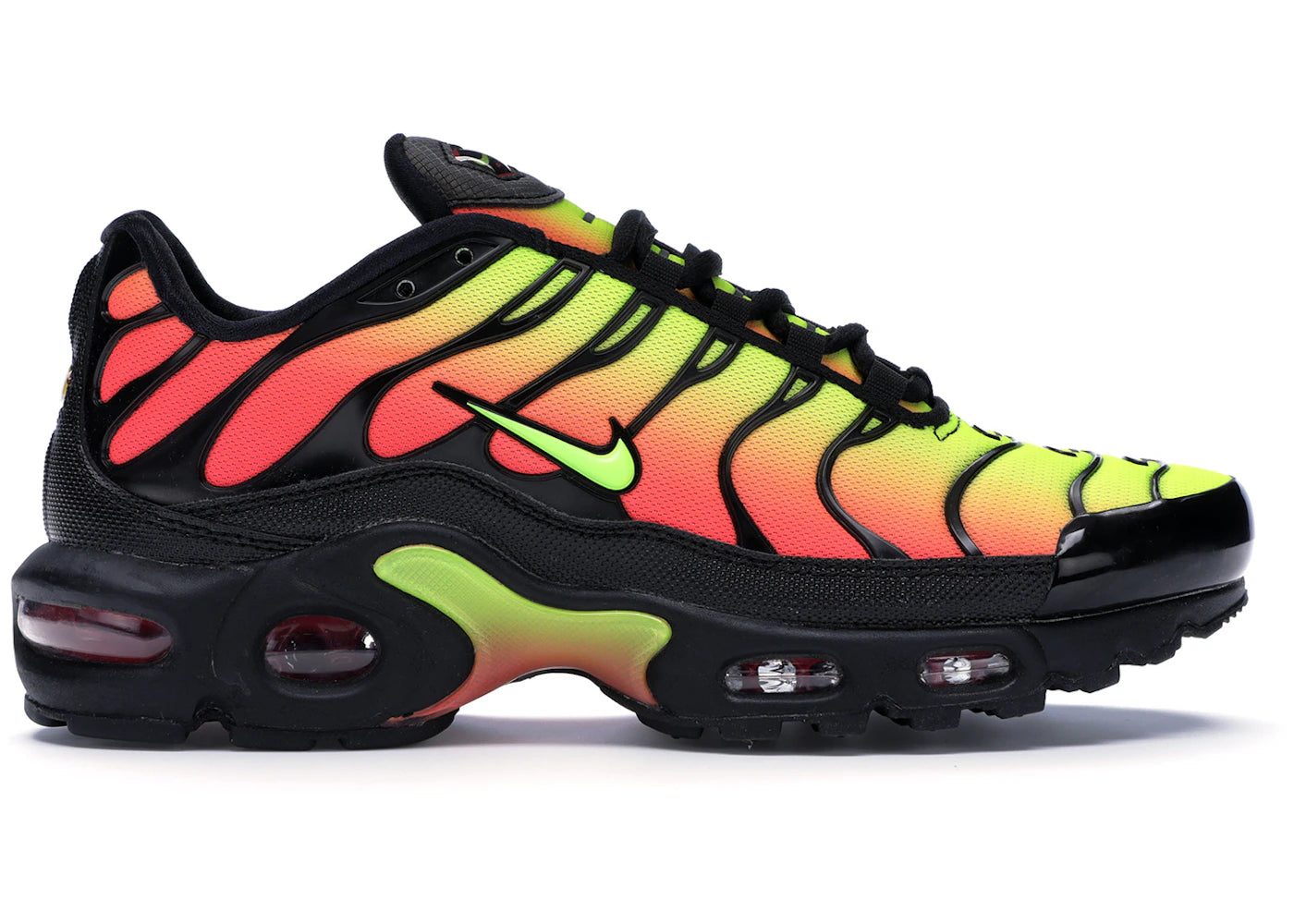 Nike Air Max Plus - Noir Volt Rouge Solaire (Femme)