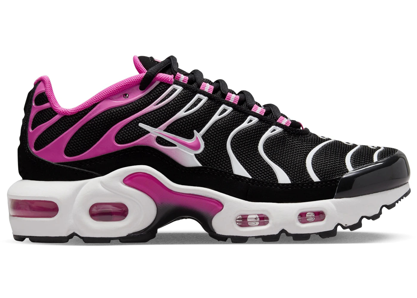 Nike Air Max Plus-Black White Laser Fuchsia (GS)