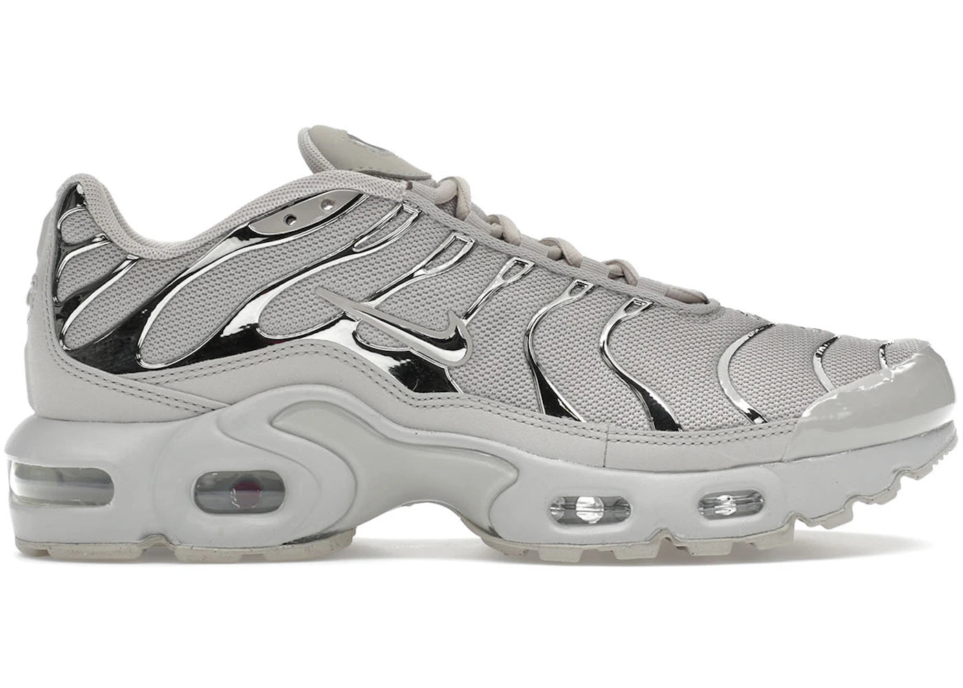 Nike Air Max Plus-Light Iron Ore Gym Red Smoke Grey Metallic Silver (GS)