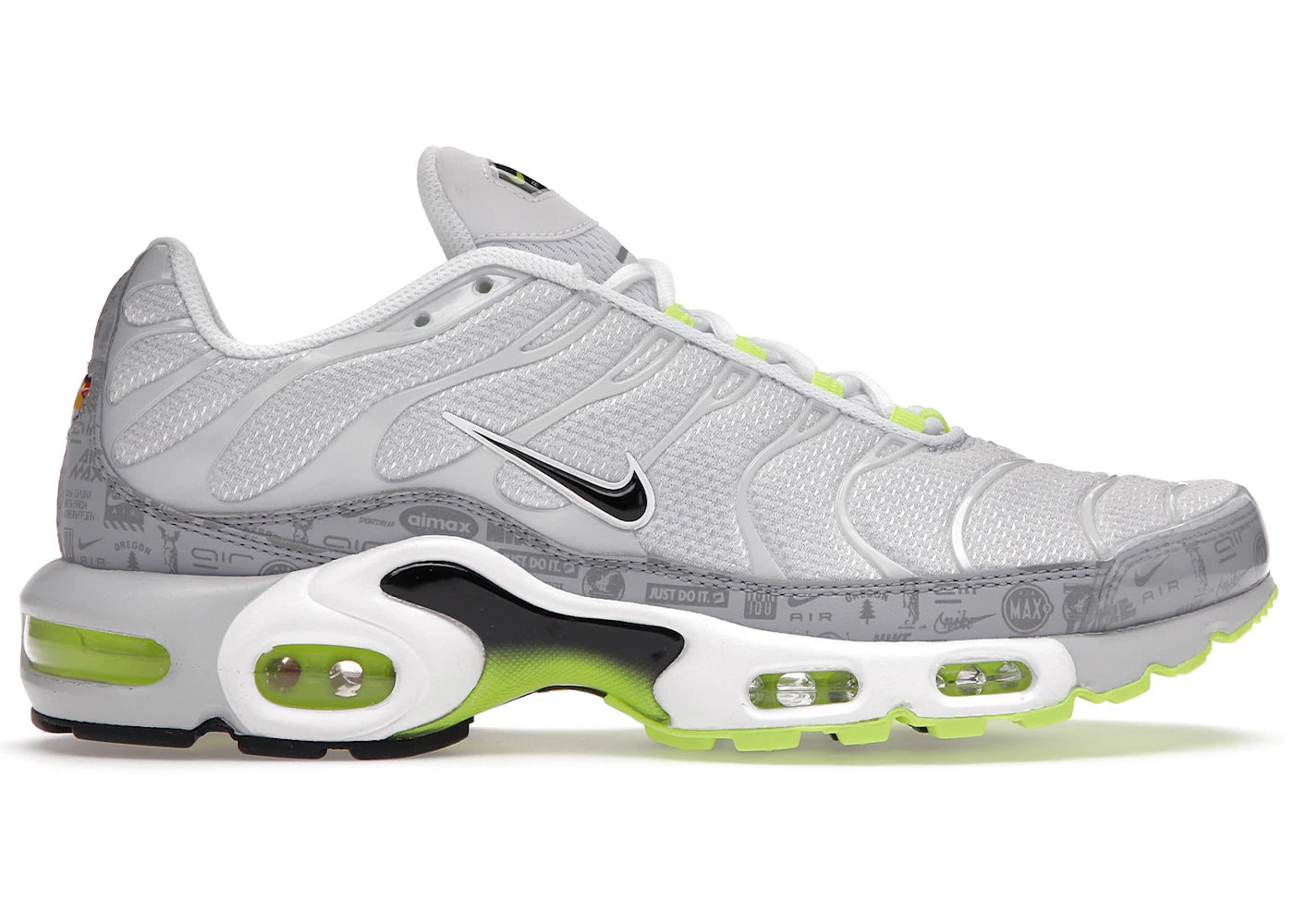 Nike Air Max Plus Platinum Gray Reflective Logos