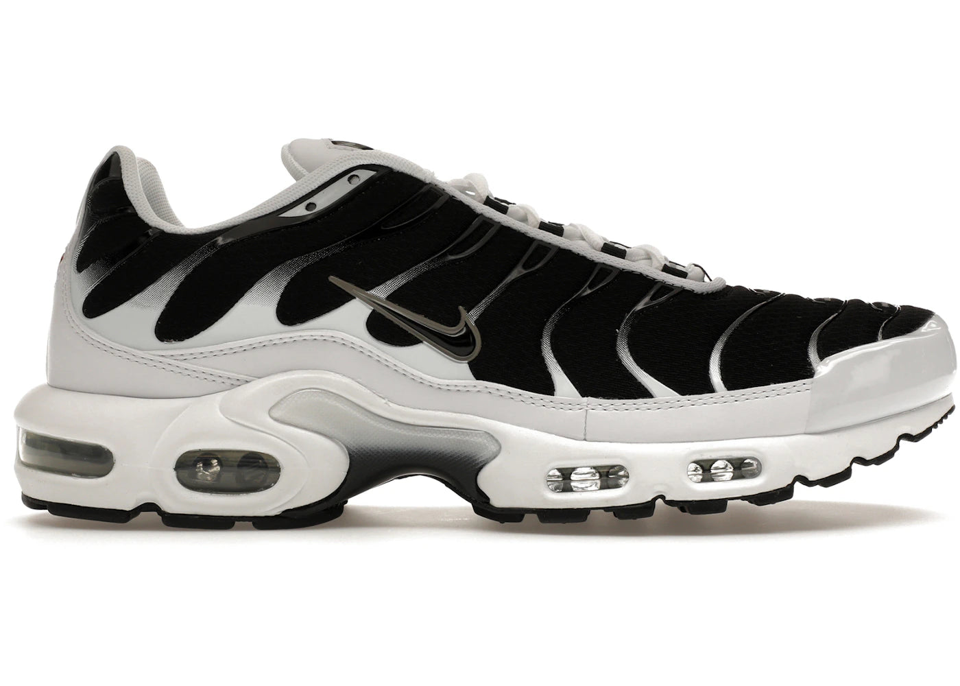 Nike Air Max Plus Blanc Noir Métallisé Gris Étain