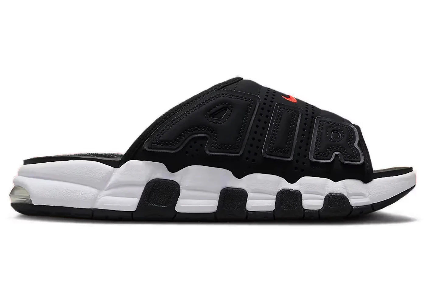 Claquettes Nike Air More Uptempo Noir Blanc Rouge
