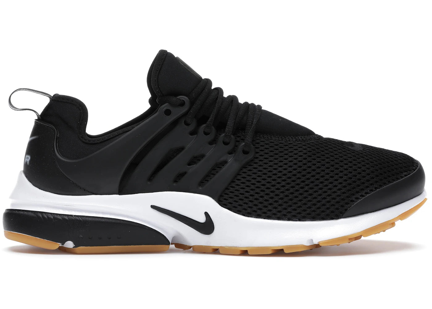 Nike Air Presto-Black/Black-White-Gum Yellow (Women's)