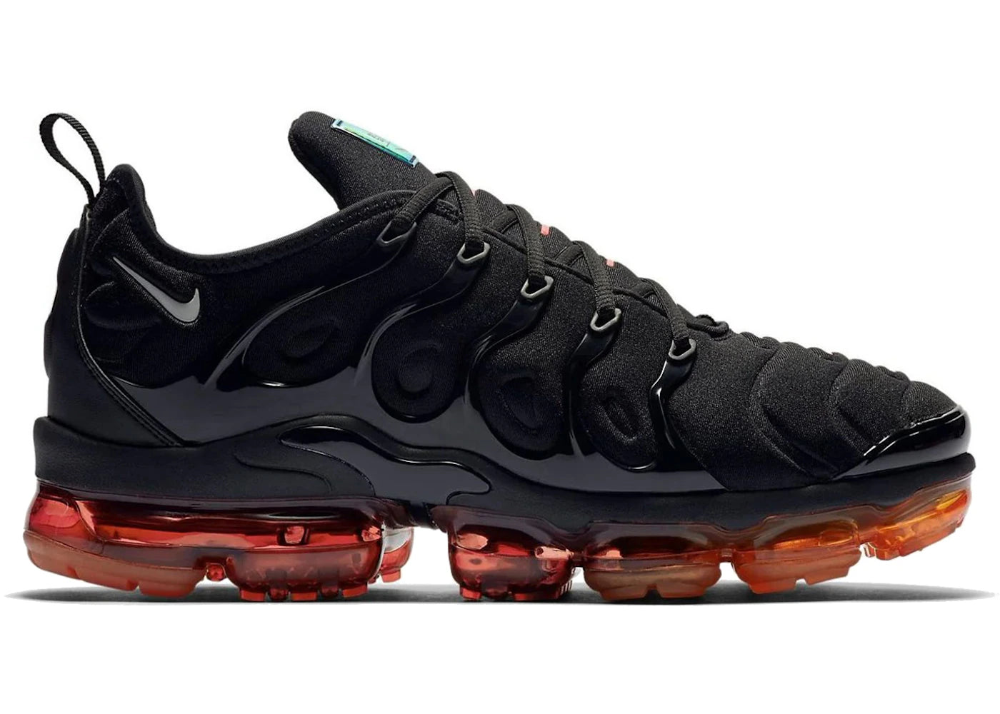 Nike Air VaporMax Plus Noir Gris fumé clair Orange magma