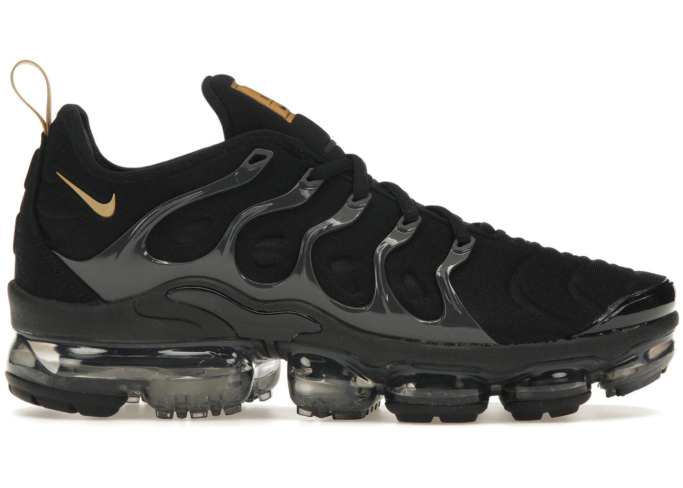 Nike Air VaporMax Plus Noir Or Métallisé Anthracite
