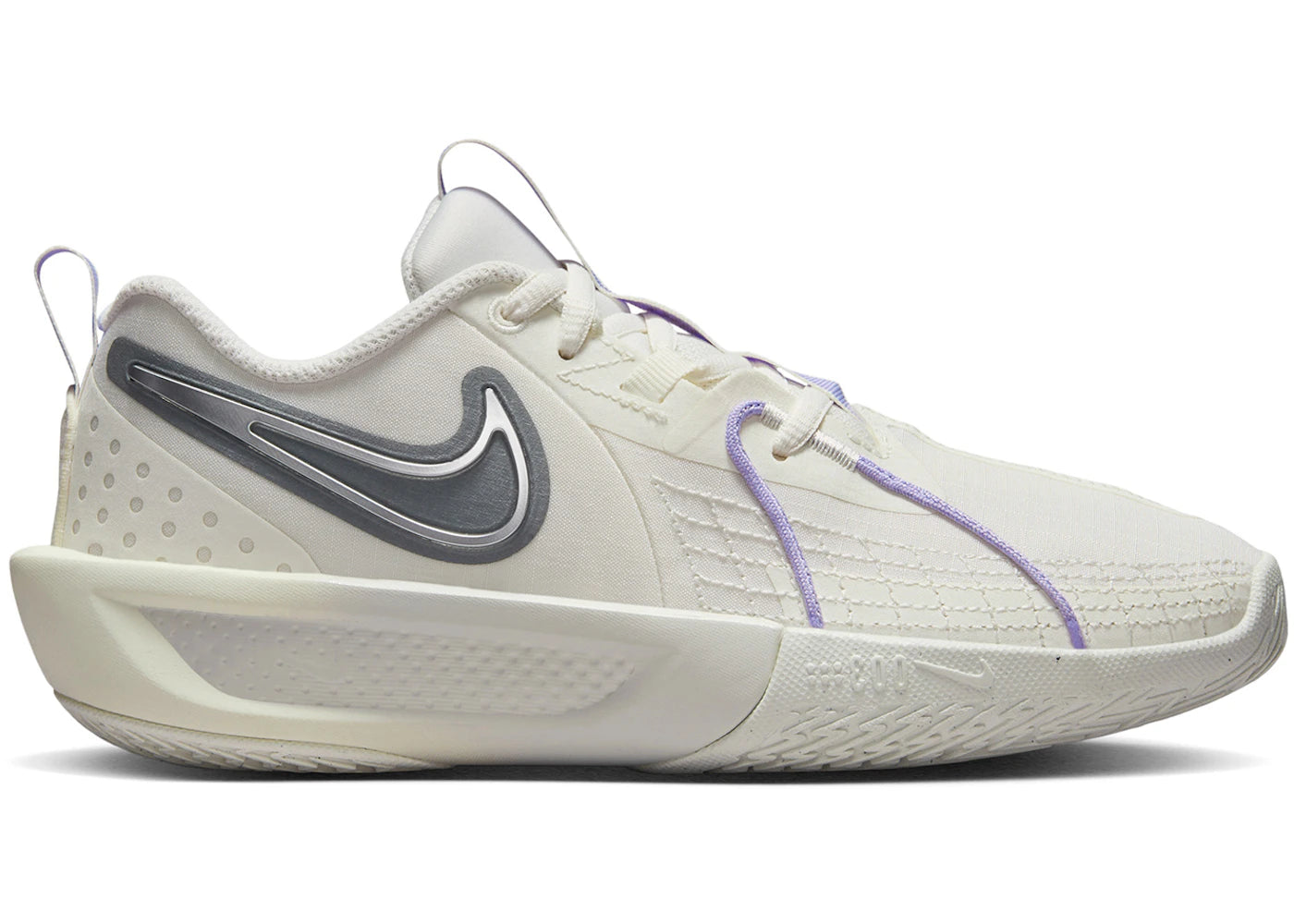Nike Air Zoom GT Cut 3-Sail Light Bone Metallic Silver Smoke Grey (GS)