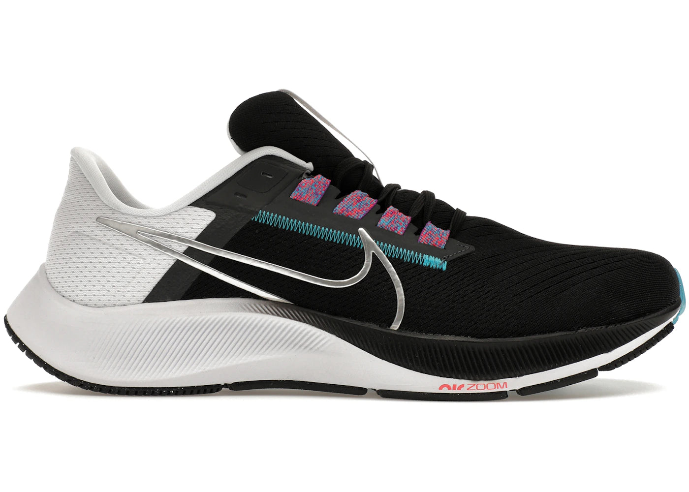 Nike Air Zoom Pegasus 38-Black White Chlorine Blue
