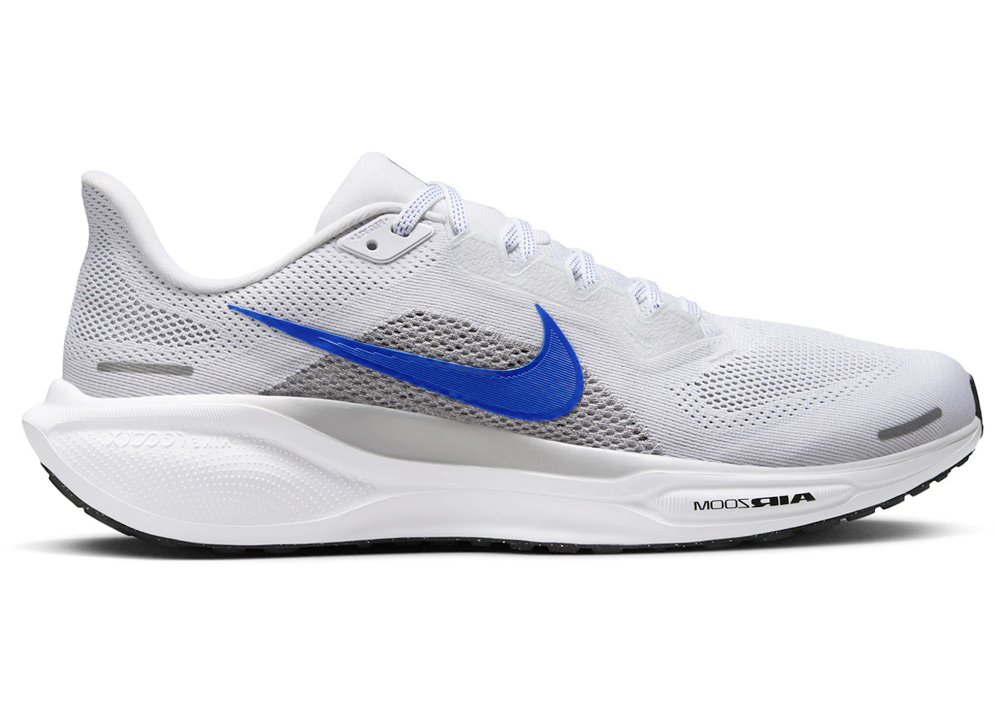 Nike Air Zoom Pegasus 41 - Blanc, Gris Loup, Platine Pur, Bleu Racer