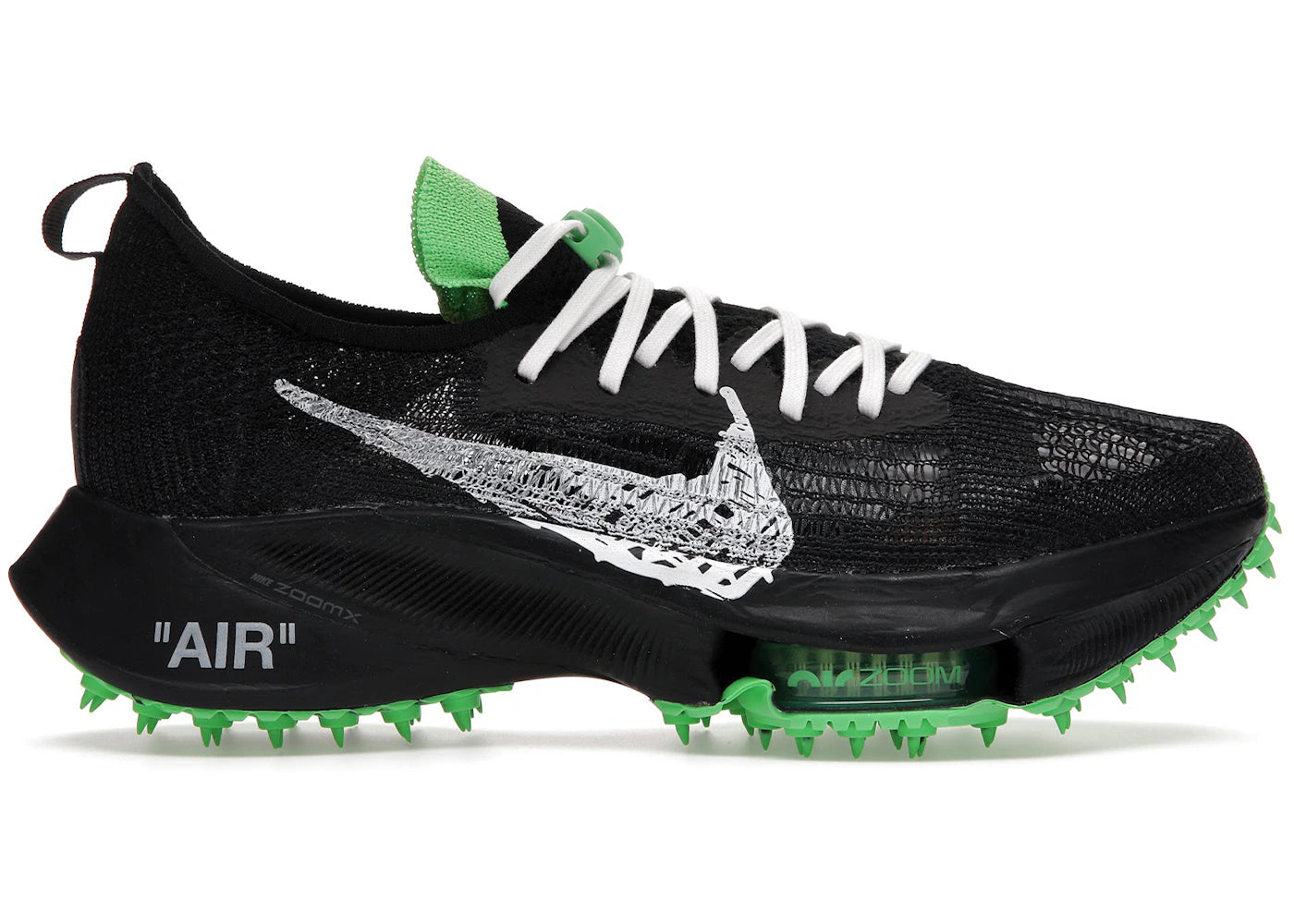 Nike Air Zoom Tempo Next% Flyknit-Off-White Black Scream Green