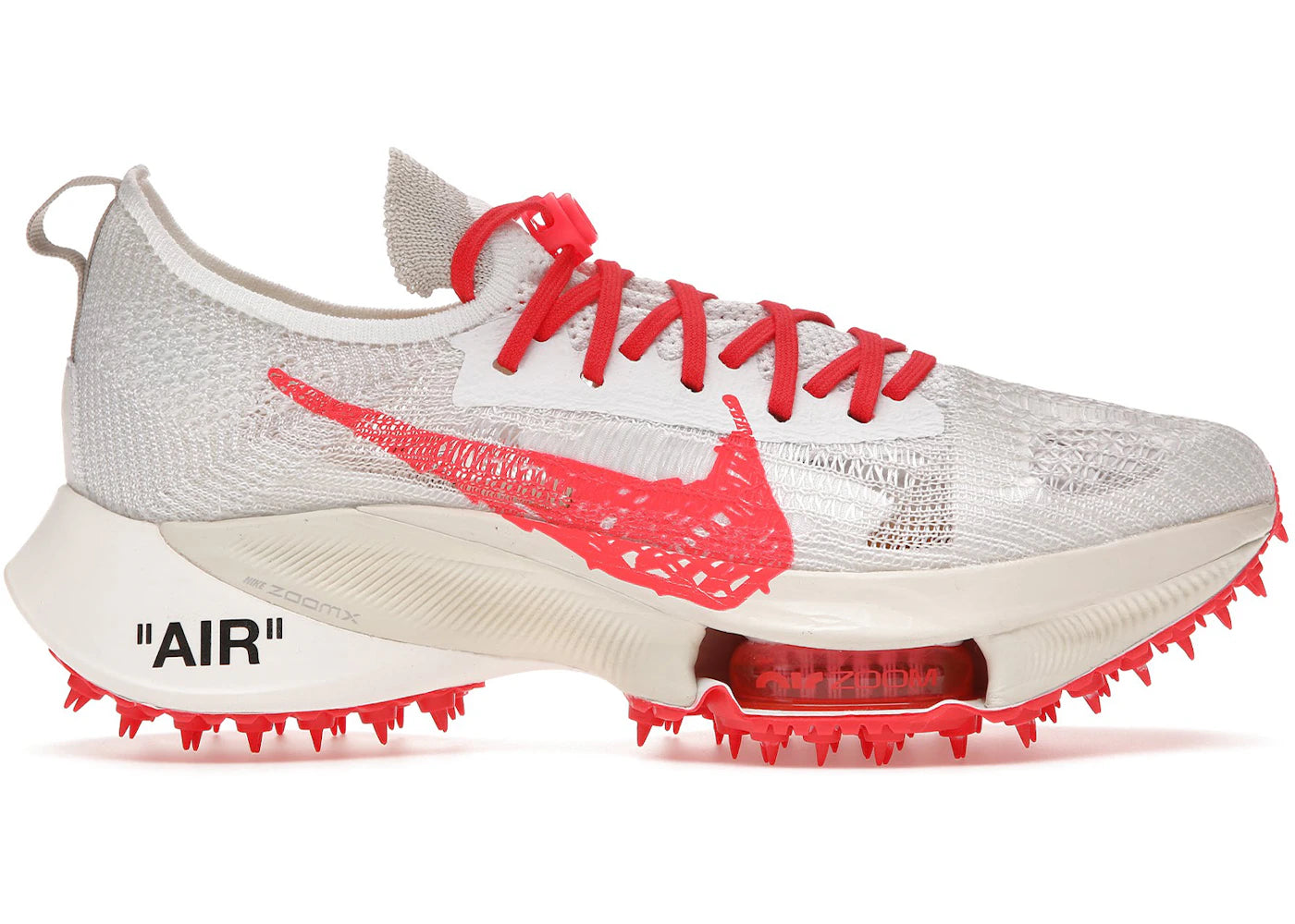 Nike Air Zoom Tempo Next% Flyknit-Off White White Solar Red