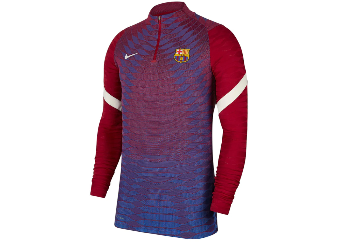 Nike Barcelona 2021/22 Training Elite Drill L/S Soccer Jersey-Red/Blue