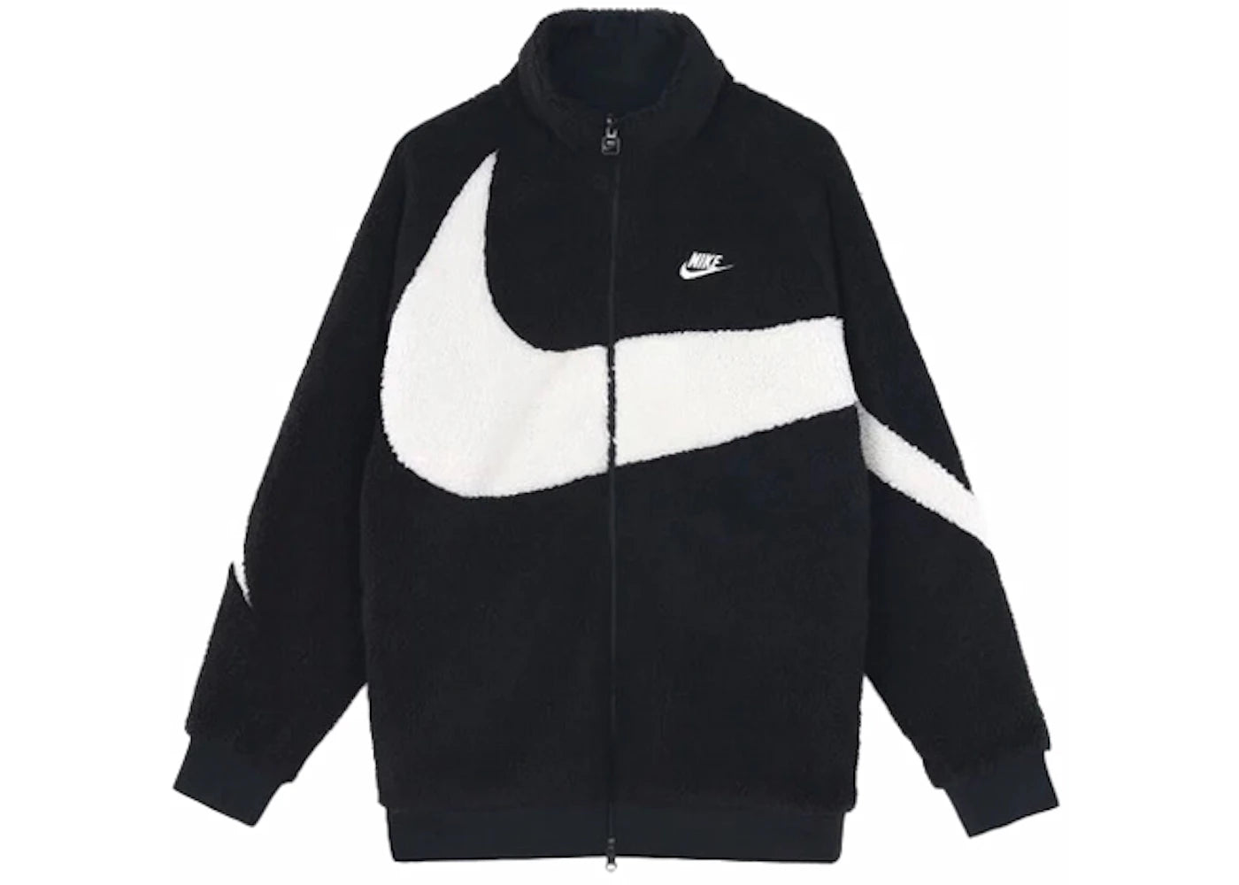 Nike Big Swoosh Reversible Boa Jacket (Asia Sizing)-Black Sail