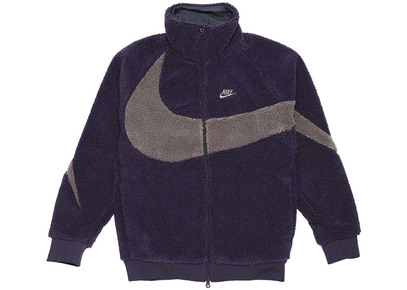 Nike Big Swoosh Reversible Boa Jacket (Asia Sizing)-Cave Purple