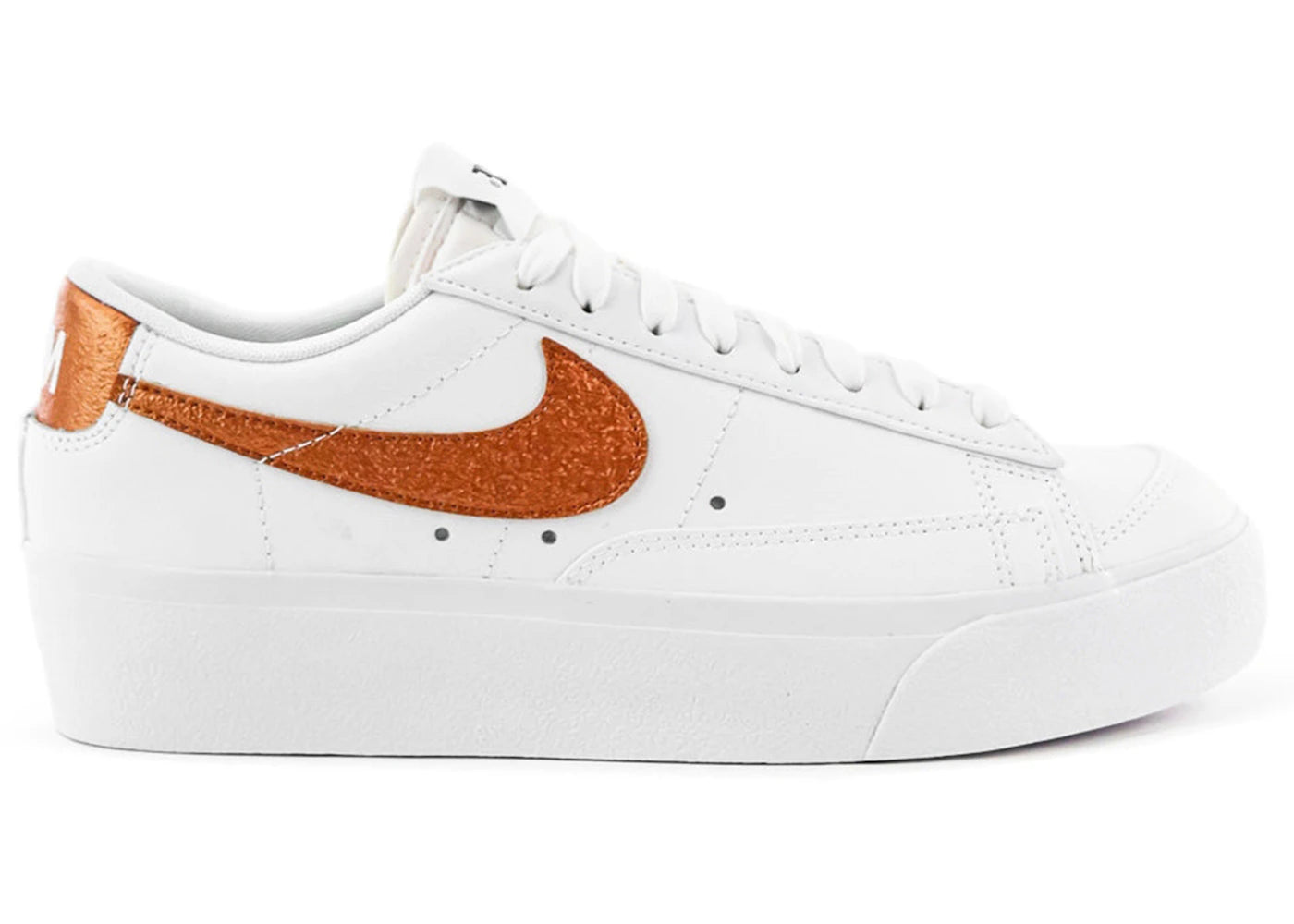 Nike Blazer Low Platform Essential-White Metallic Copper (Women's)