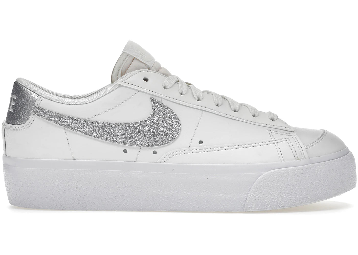 Nike Blazer Low Platform-Summit White Metallic Silver (Women's)