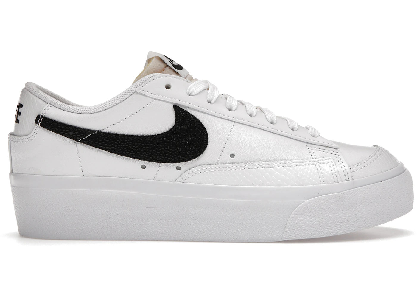 Nike Blazer Low Platform - Blanc Noir Galuchat (Femme)