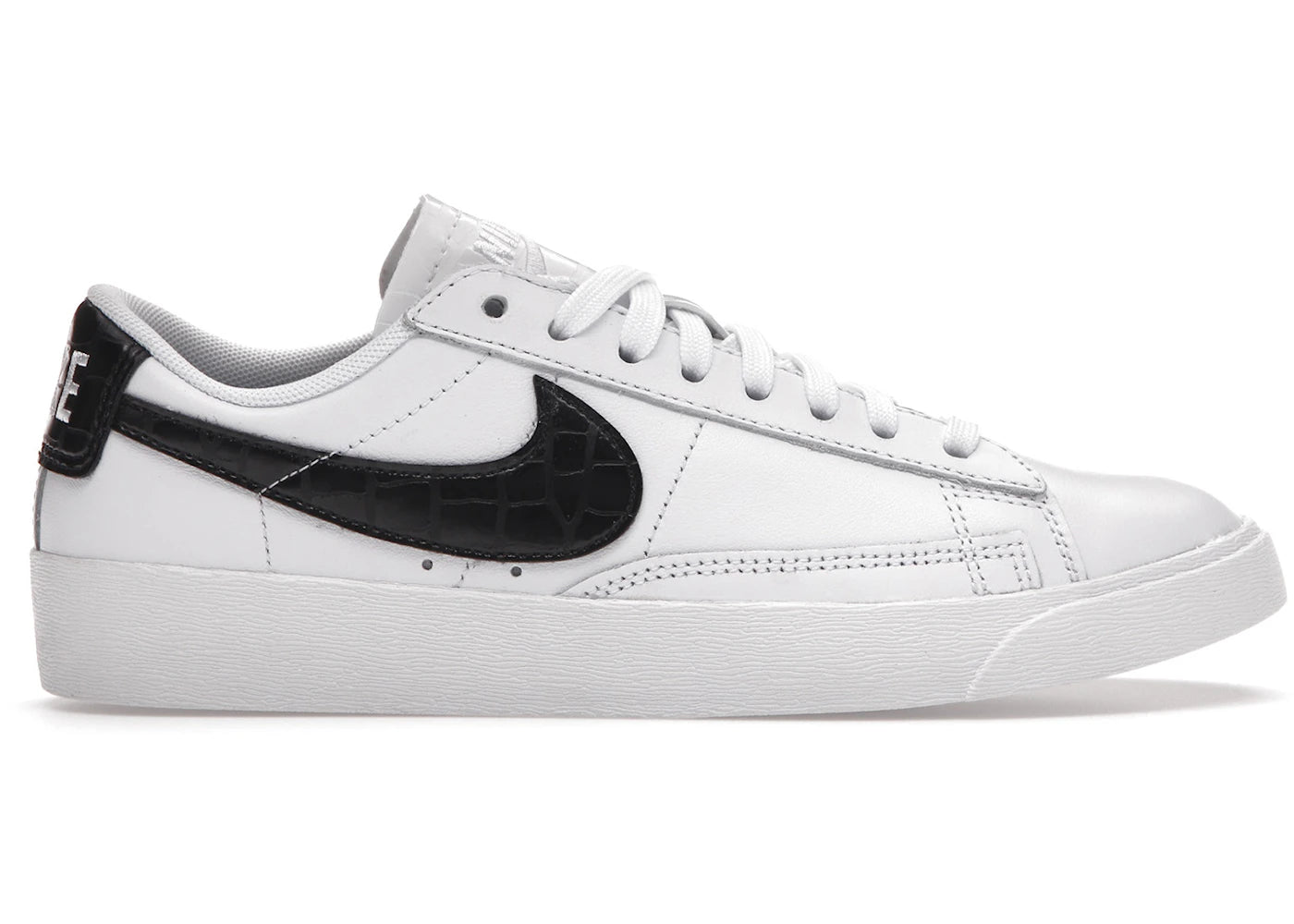 Nike Blazer Low-White Black Croc (Women's)