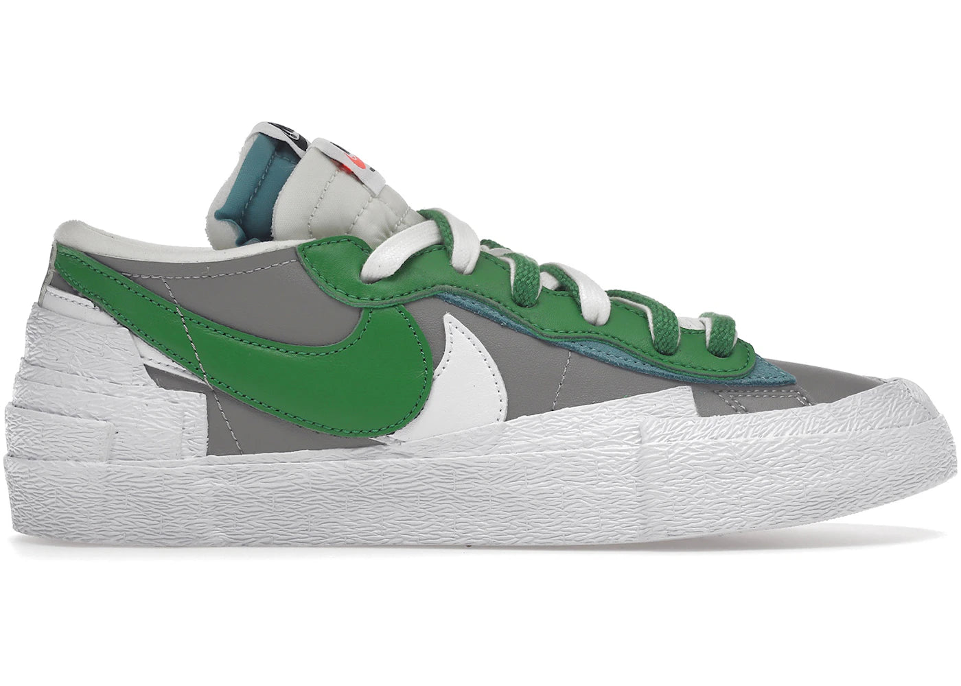 Nike Blazer Low-sacai Gris moyen Vert classique