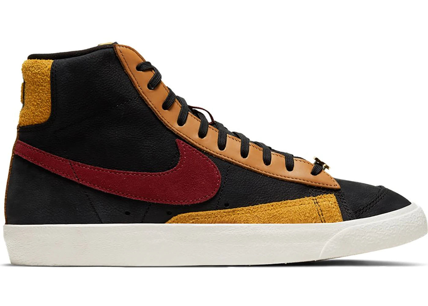 Nike Blazer Mid 77-Black Team Red University Gold (Women's)