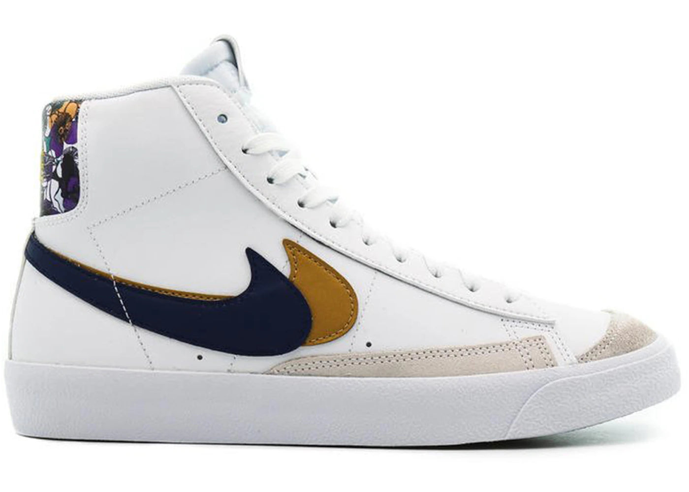 Nike Blazer Mid '77 SE-Double Swoosh White Blue Void Metallic Gold (GS)