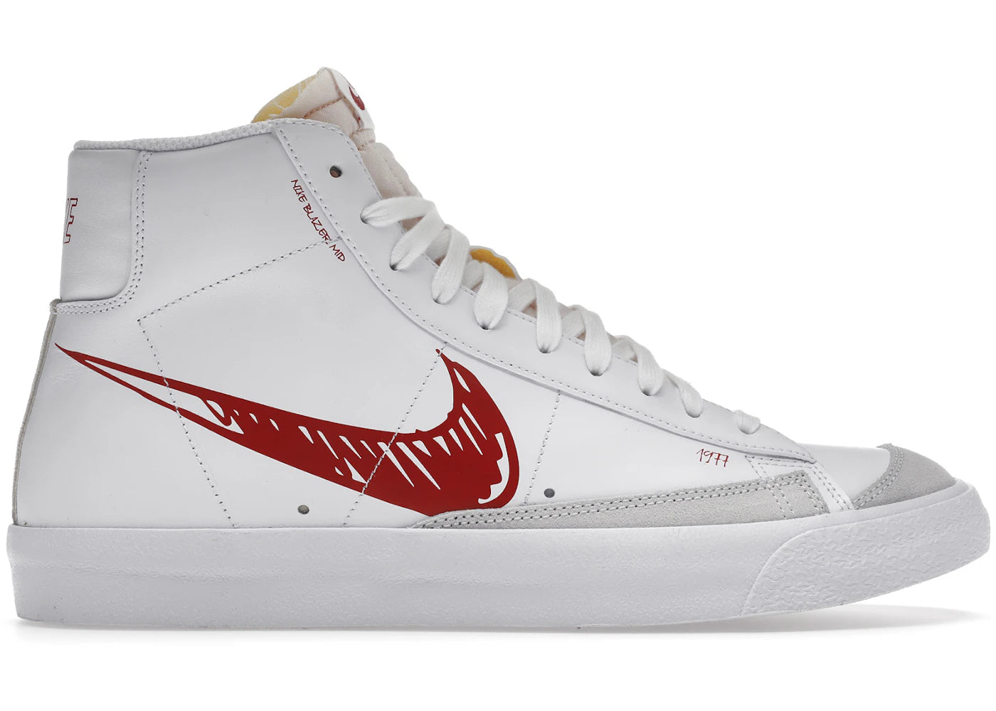 Nike Blazer Mid 77-Sketch Blanc Rouge