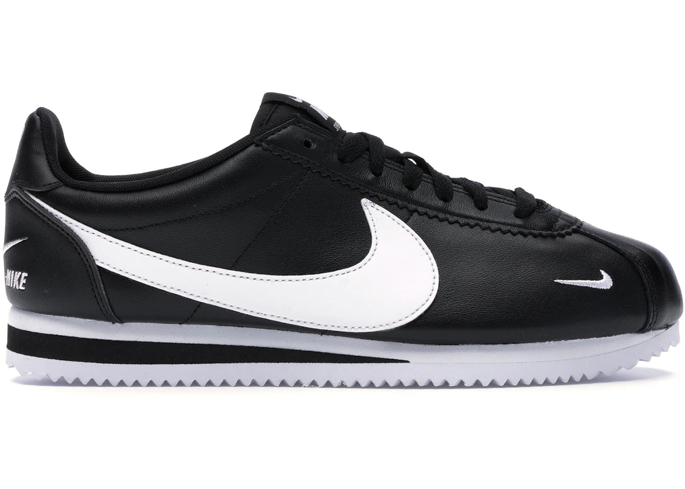 Nike Classic Cortez Mini Swoosh Black White