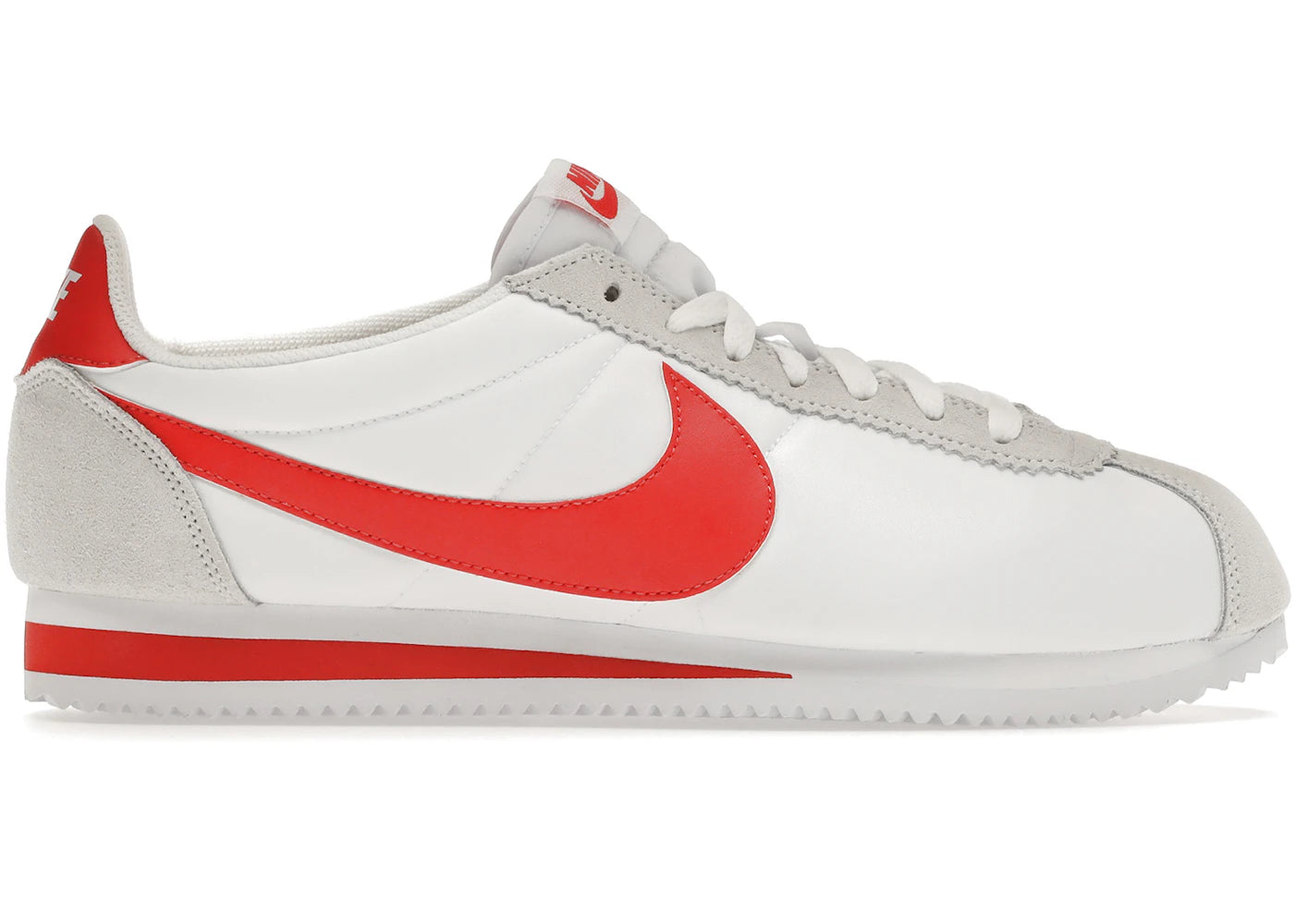 Nike Classic Cortez Nylon-White Habanero Red