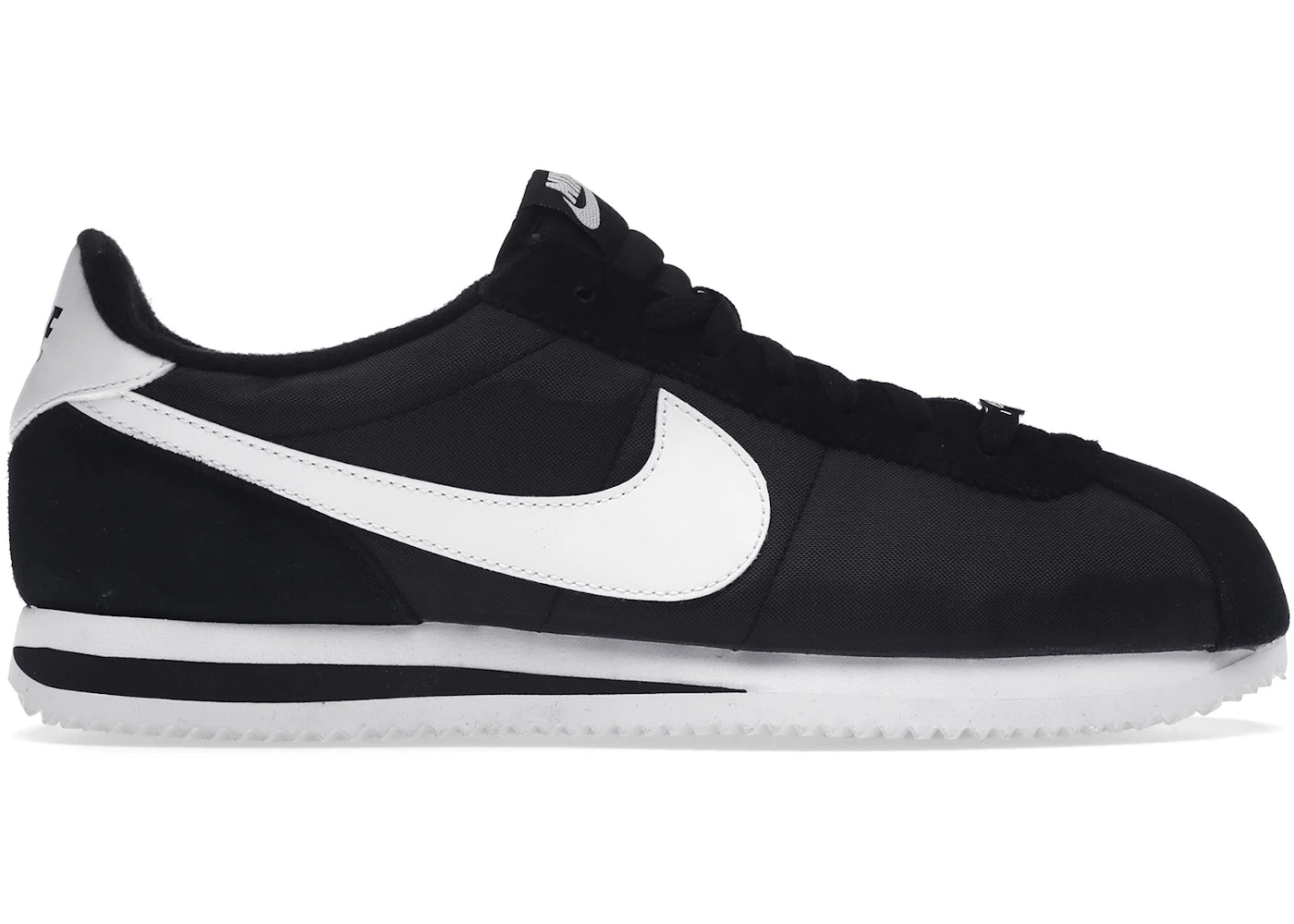 Nike Cortez Basic Nylon-Black White-Metallic Silver
