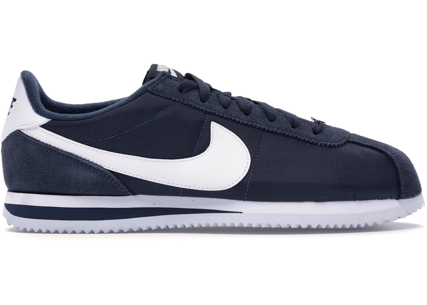 Nike Cortez Basic Nylon-Obsidian White-Metallic Silver