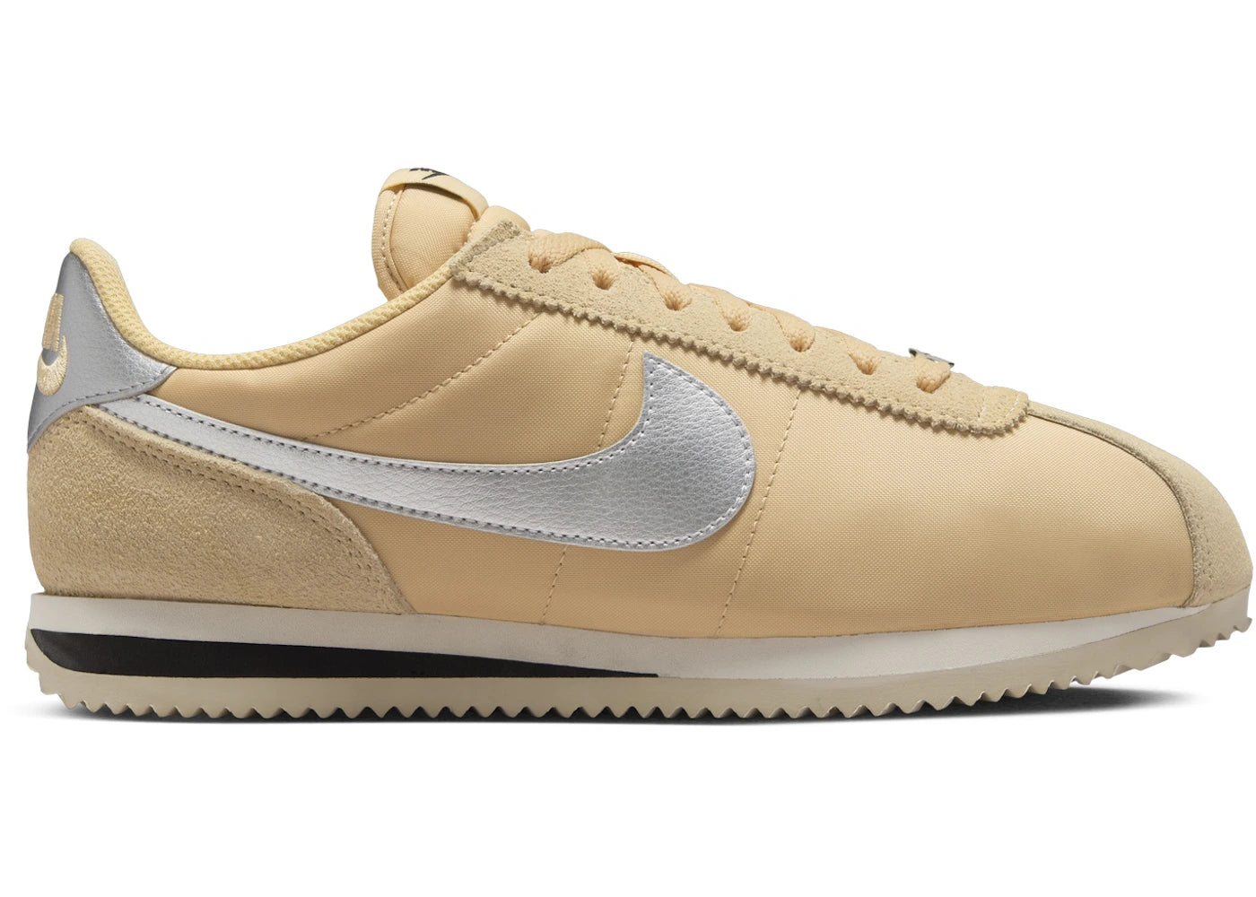 Nike Cortez Textile-Sesame Light Orewood Brown Black Metallic Silver (Women's)