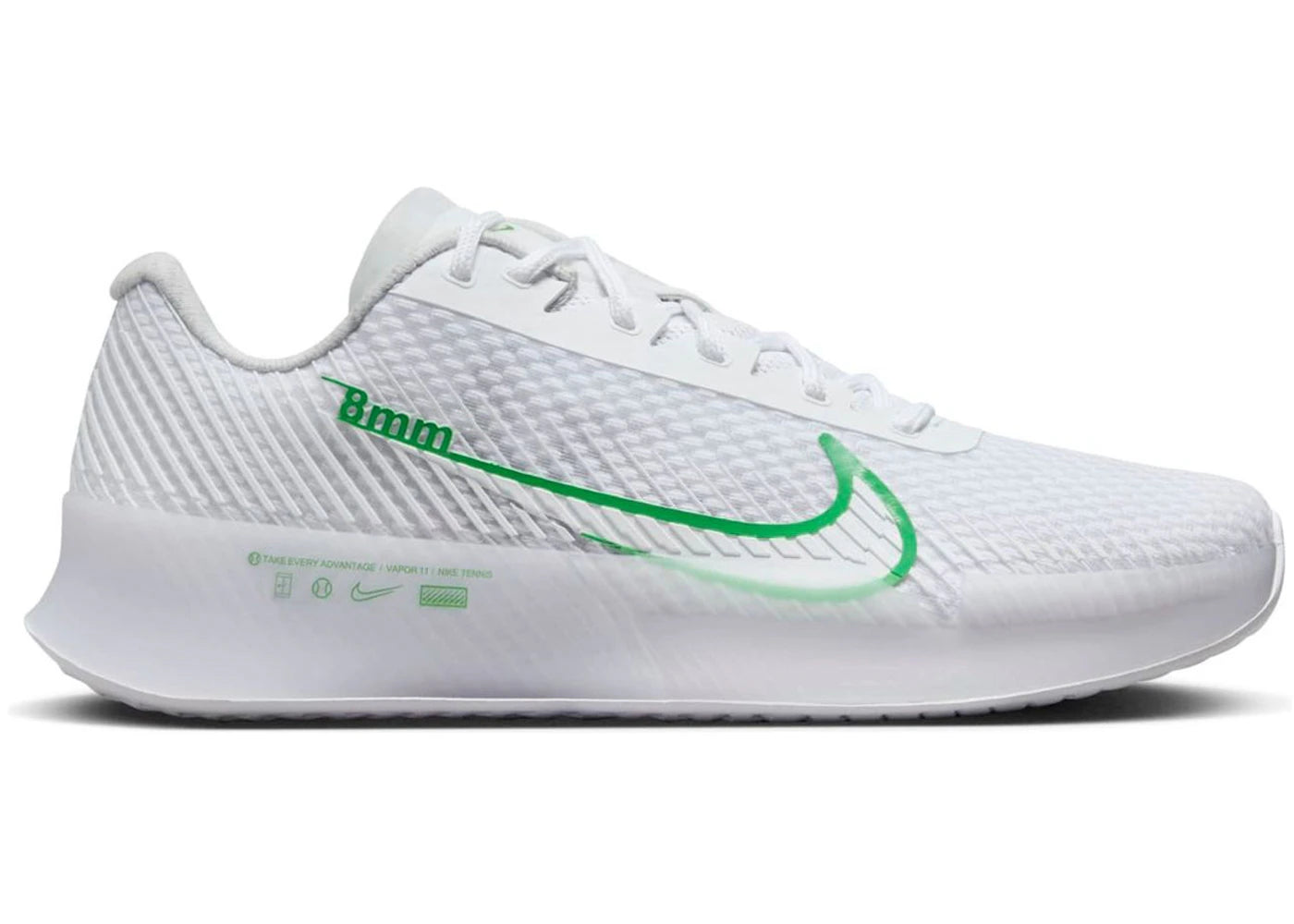 Nike Court Air Zoom Vapor 11 HC - Blanc Vert Kelly