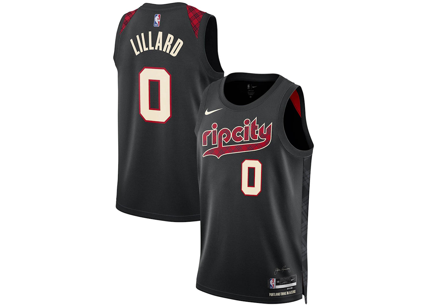 Maillot Nike Damian Lillard Portland Trail Blazers - Noir