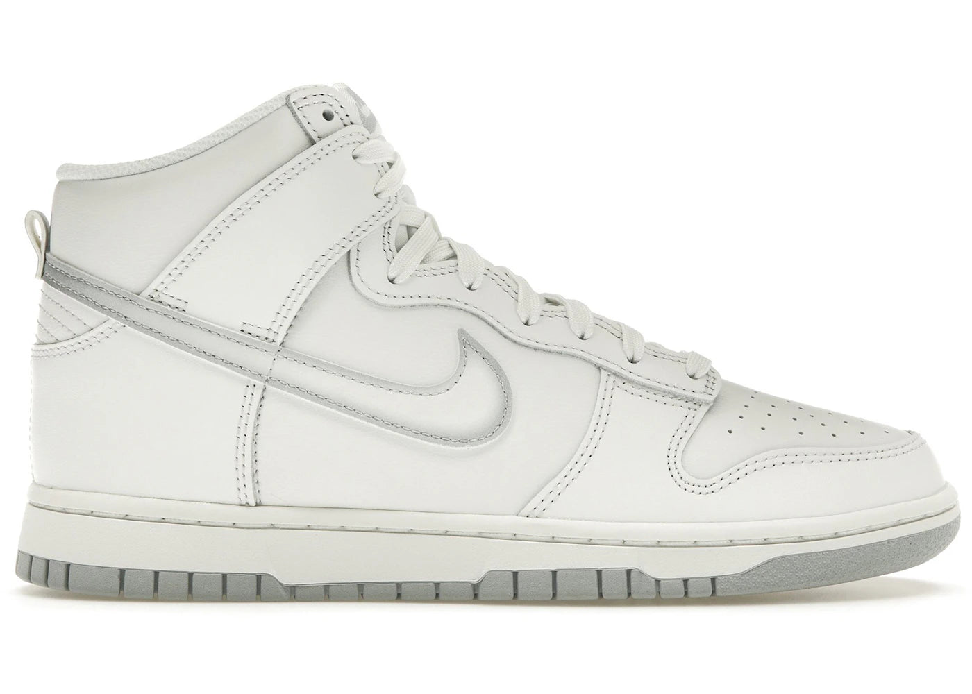Nike Dunk High Airbrush Swoosh Blanc Gris Loup