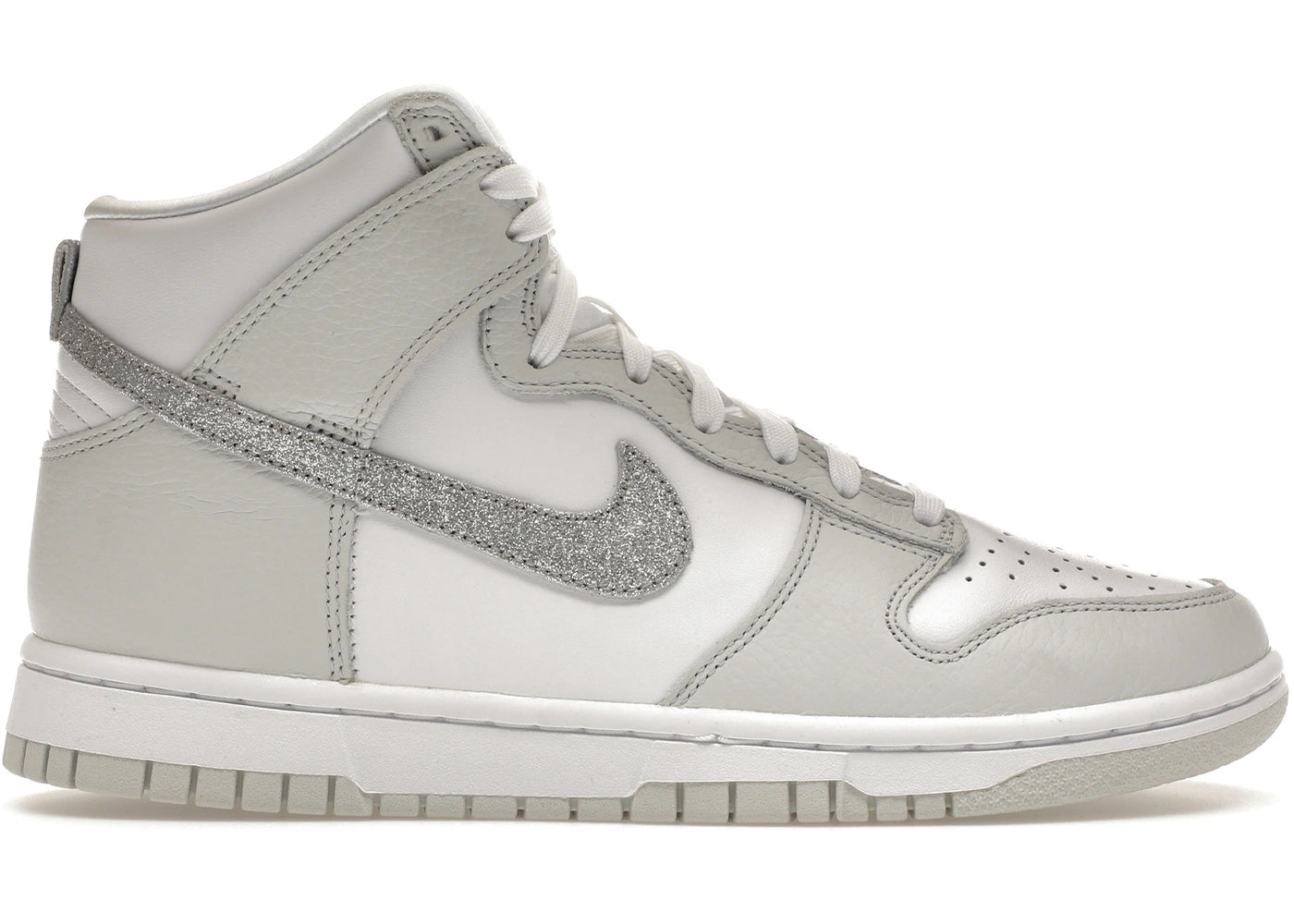 Nike Dunk High-Silver Glitter Swoosh (Women's)