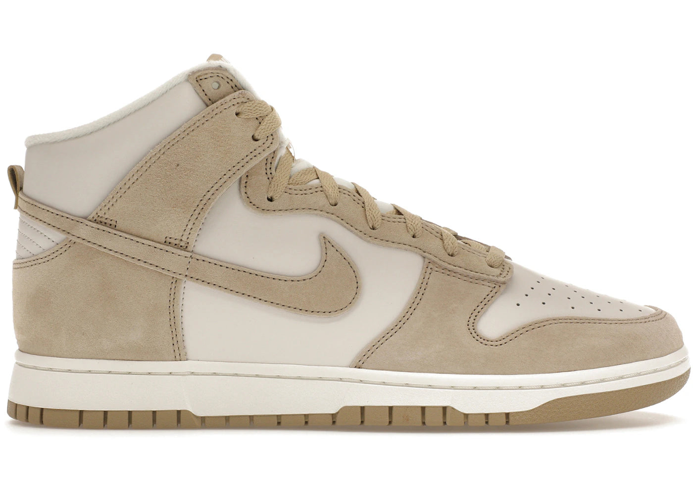 Nike Dunk High-Tan Suede White
