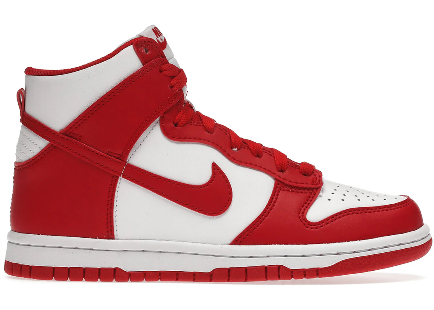 Nike Dunk High-Championship White Red (White Tongue Tag) (GS)
