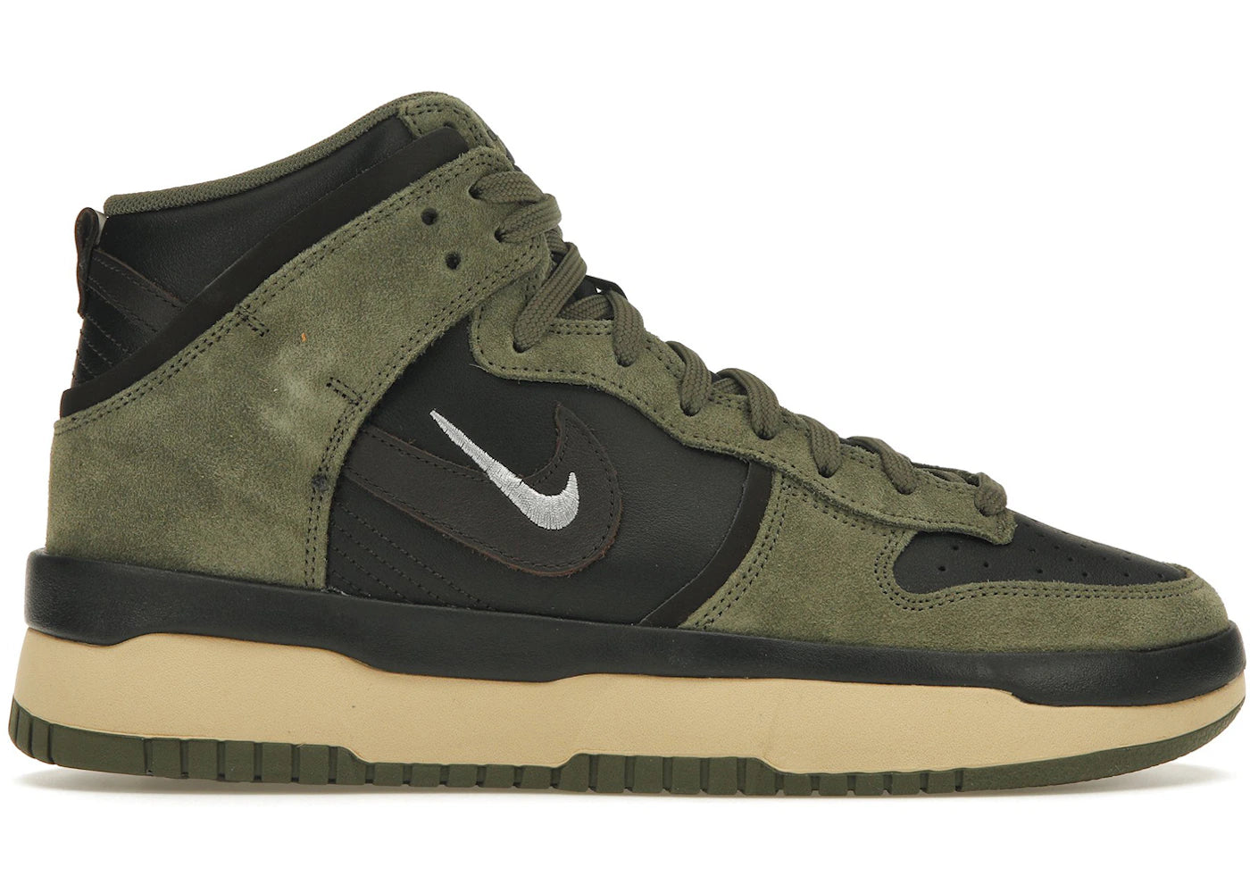 Nike Dunk High Up-Medium Olive Black Velvet Brown Wolf Grey (Women's)