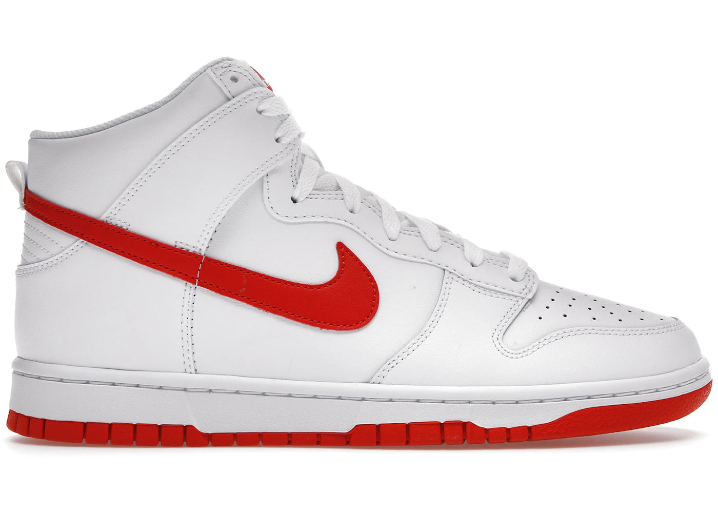 Nike Dunk High-White Picante Red