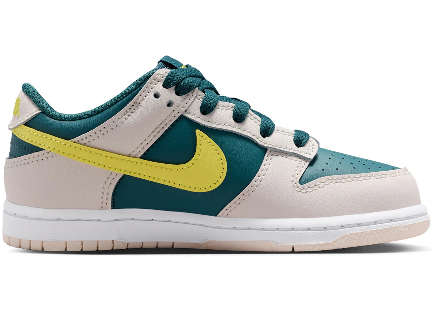 Nike Dunk Low Vert sarcelle foncé Jaune sonique