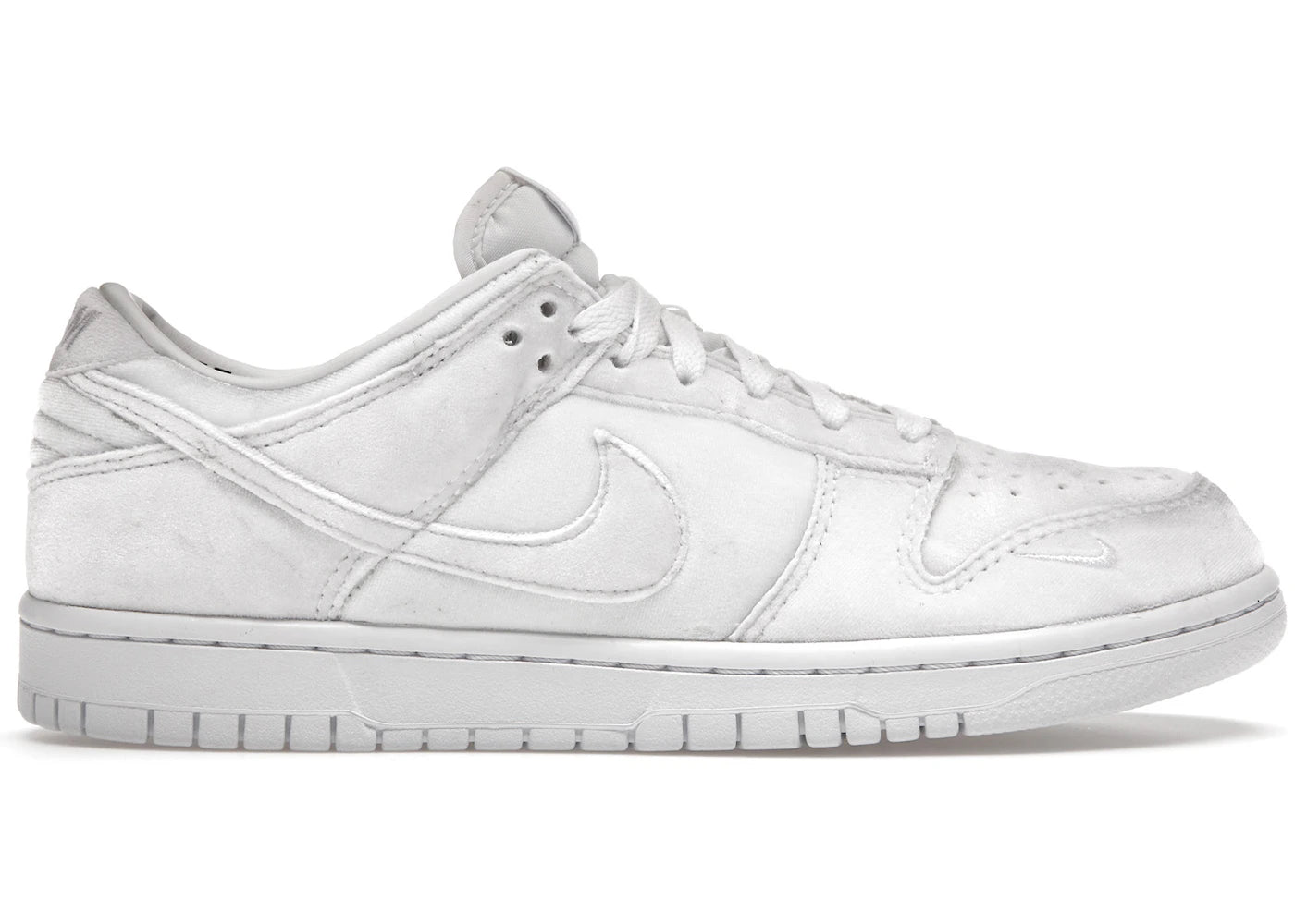 Nike Dunk Low-Dover Street Market Triple White Velvet