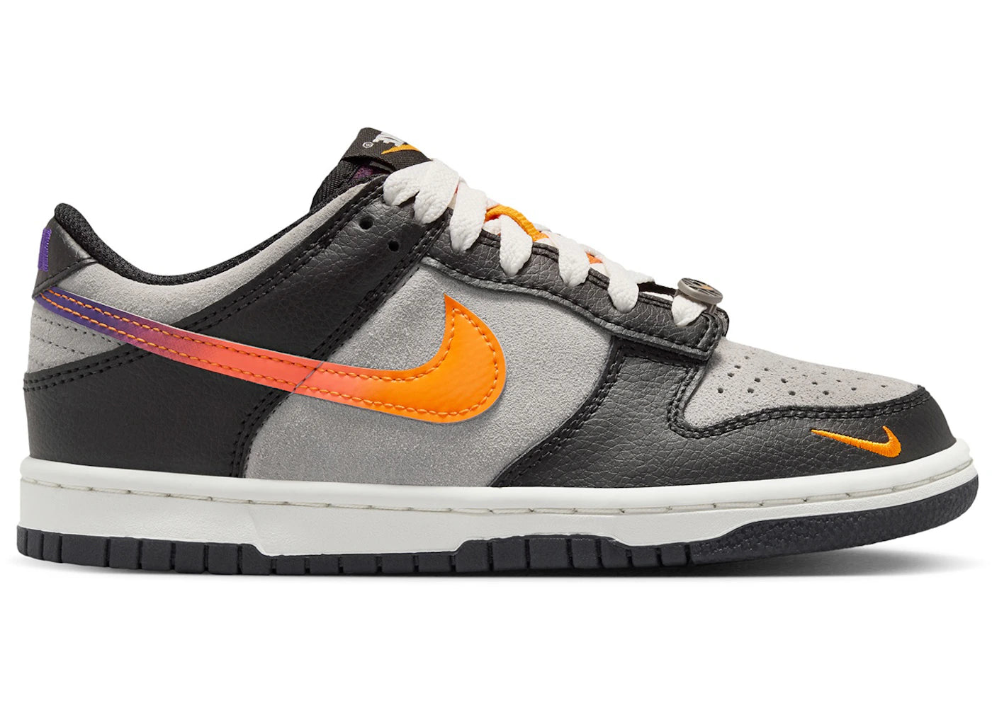 Nike Dunk Low Medium Gray Black Orange Peel