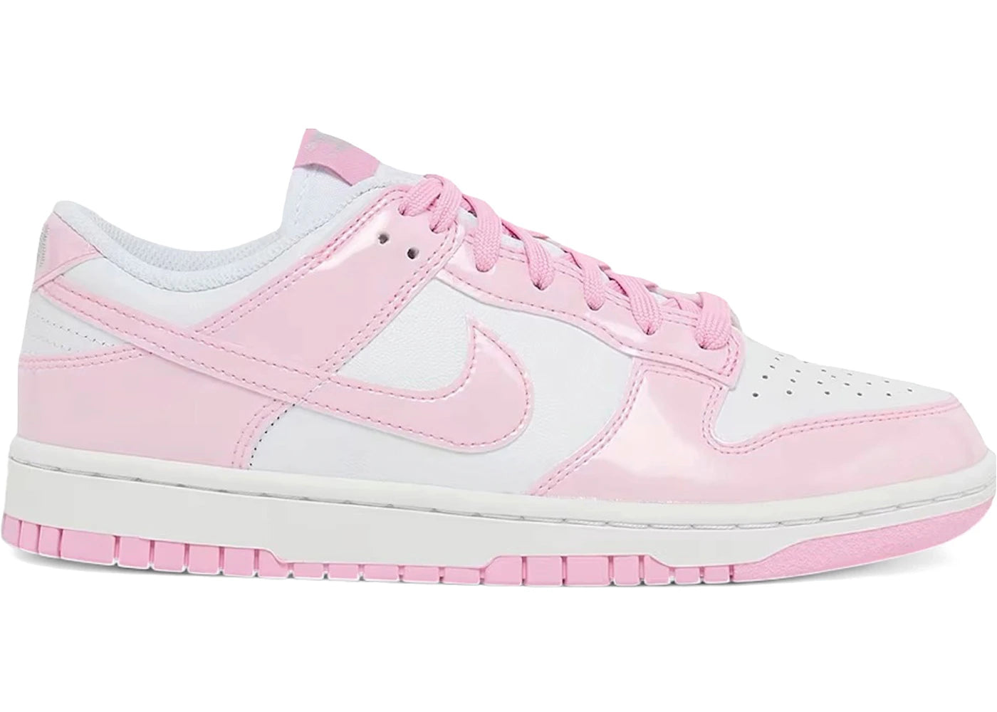 Nike Dunk Low SE Patent White Pink Rise - main view