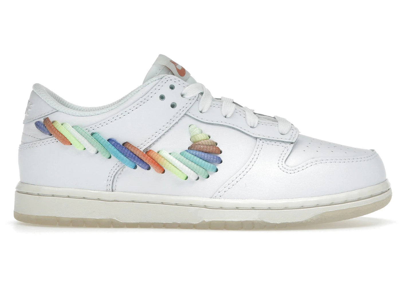 Nike Dunk Low SE-Rainbow Lace Swoosh White (PS)
