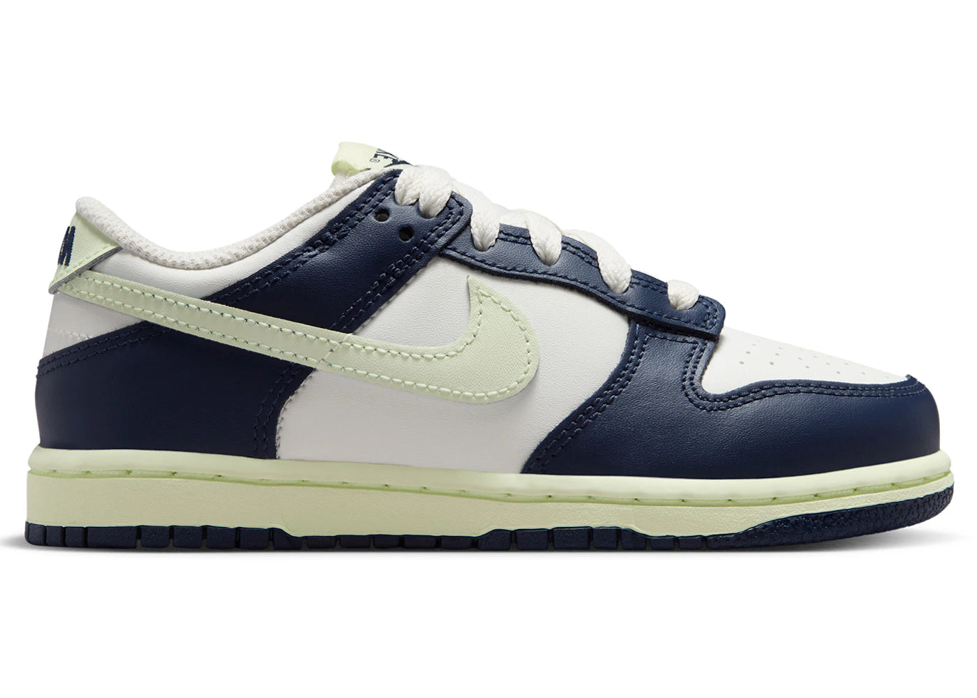 Nike Dunk Low-Sail Midnight Navy Volt Tint (PS)
