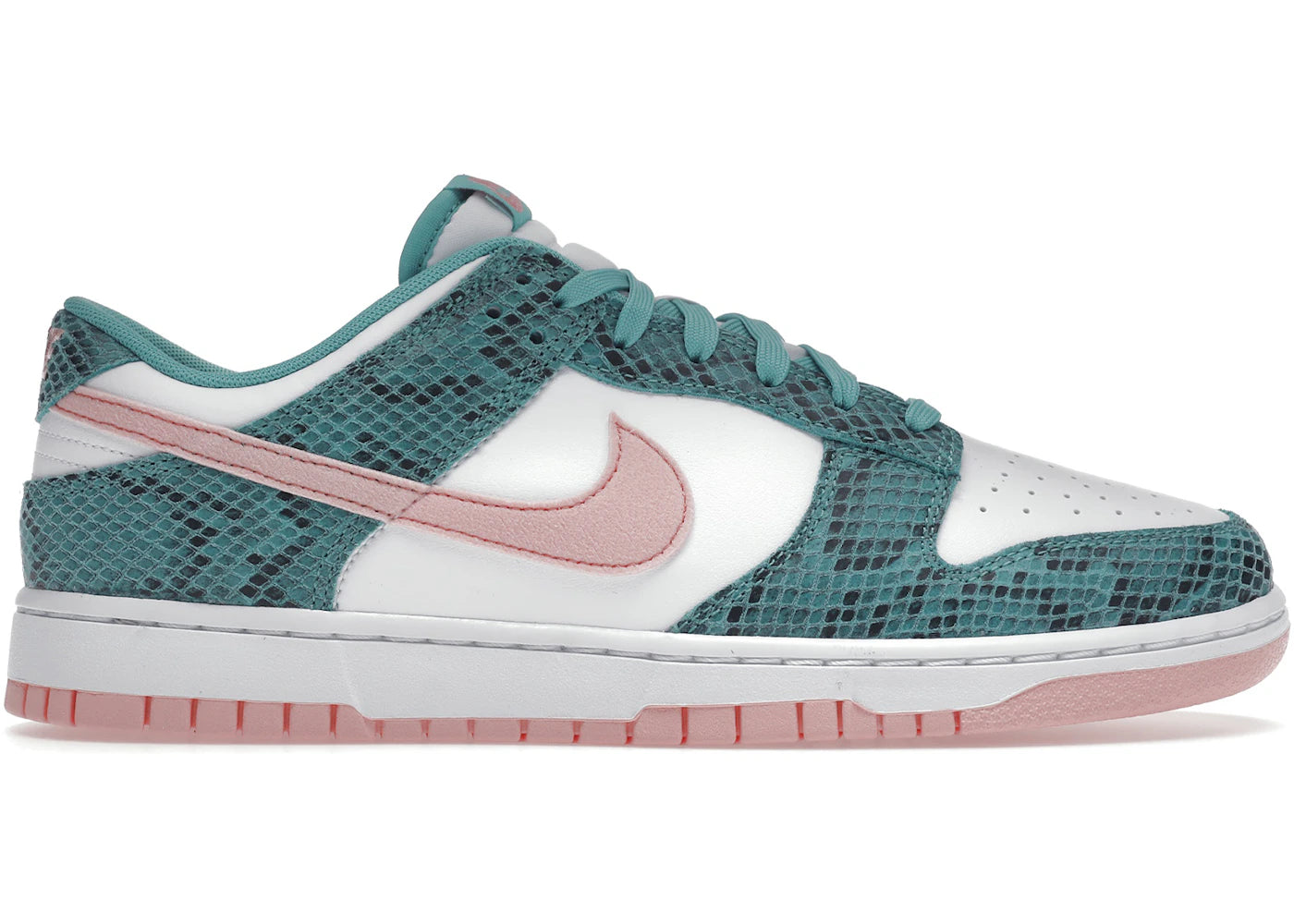 Nike Dunk Low Snakeskin Washed Teal Bleed Coral