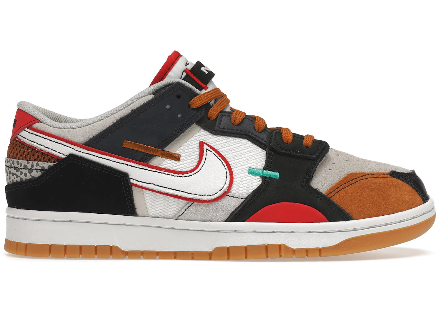 Nike Dunk Low Scrap-Black Grey University Red