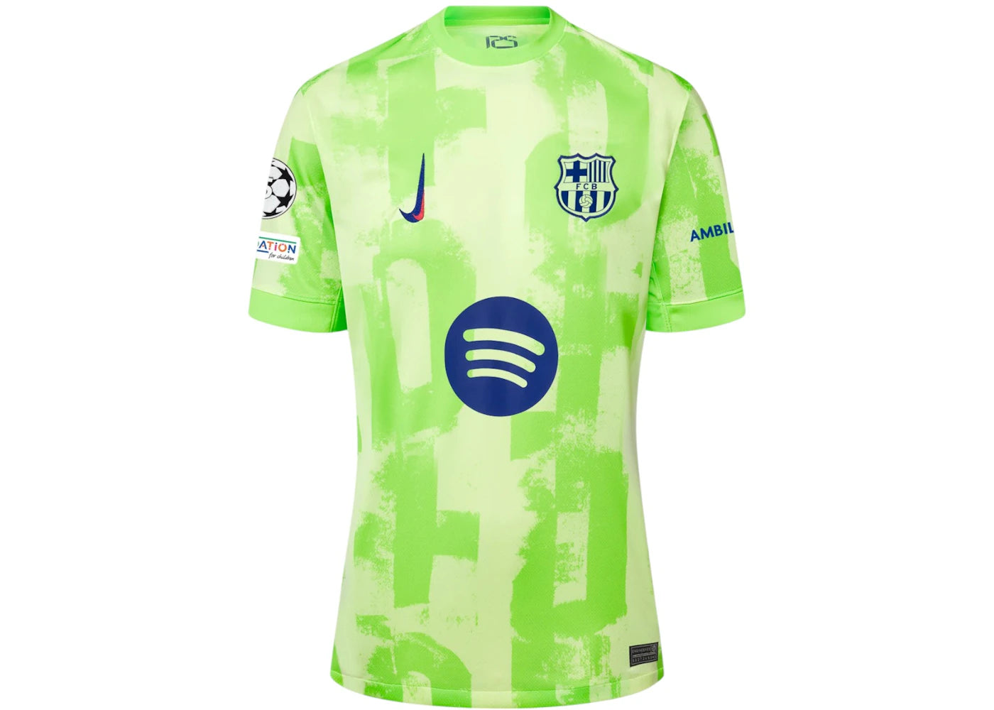 Nike FC Barcelona UCL Third 24/25 Authentic Jersey-Lime
